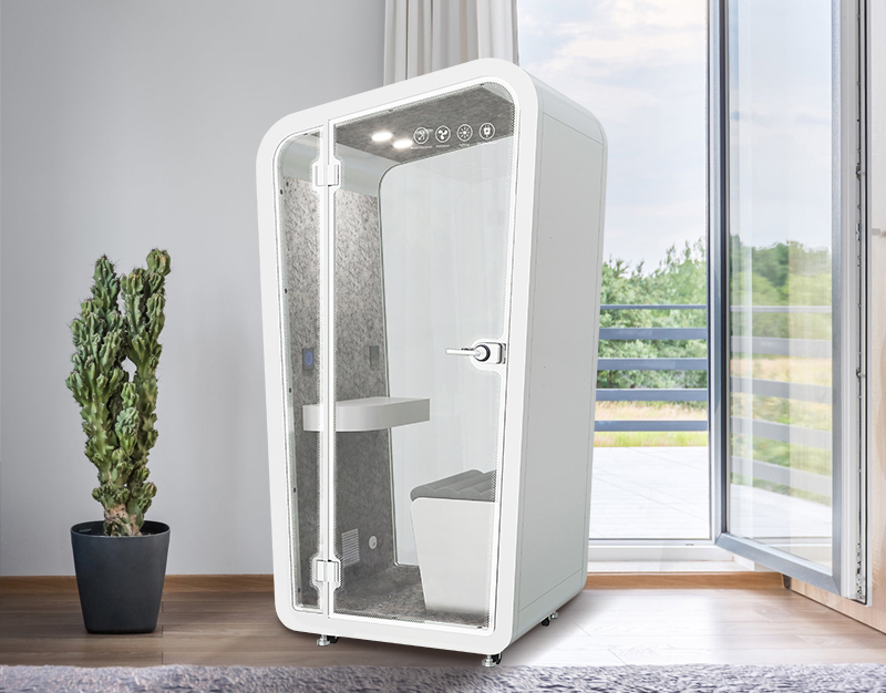 Office pod with 2 Aluminum Walls 2 Glass Walls