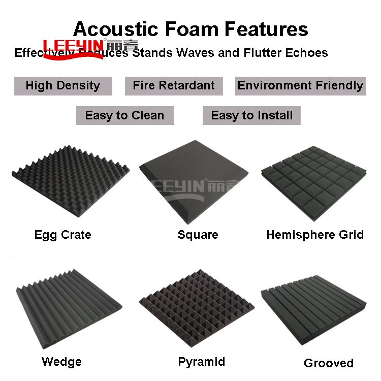 Acoustic sponge studio foam soundproof acoustic foam panel soundproof acoustic foam